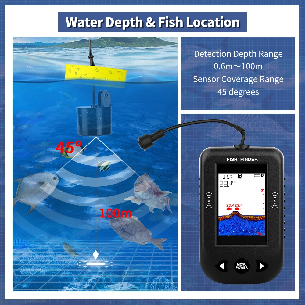 에르창 XF03 어군탐지기 45도 100M 휴대용 어군 - Fish Finder Transducer 리뷰 및 가격